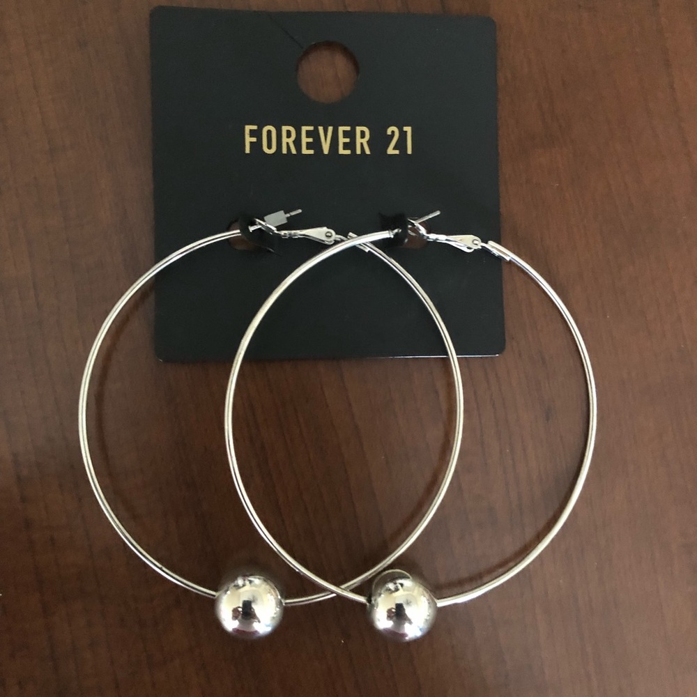 Forever21 silver hoop earrings